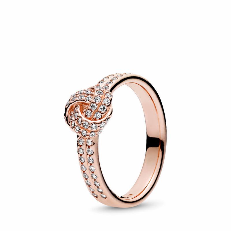 Inele statement Pandora Rose™ Sparkling Love Knot (QVNe8sBd)